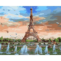 набор для творчества "рисование по номерам" 40*50см  париж после дождя