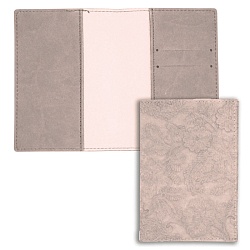 обложка на паспорт искусственная кожа с текстурой 2 отделения jade.персиковый