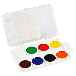 краски аквар.  8цв. мульти-пульти "енот в красном море" медовые без кисти