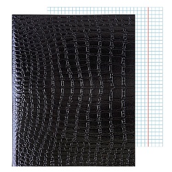 тетрадь  48л кл. "metallic тиснение croco" обложка бумвинил чёрная