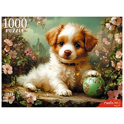 пазлы 1000 элементов игривый щенок