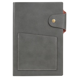 ежедневник а5 недатиров.  96л обложка кож.зам. серая