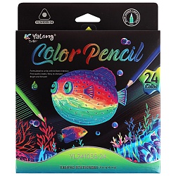 карандаши 24цв трехгранный корпус "подводный мир"