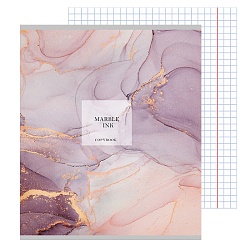 тетрадь  48л кл. "мраморный дизайн-1" обложка цветная мелованная