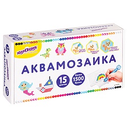 аквамозаика 1500 бусин 15 цветов юнландия