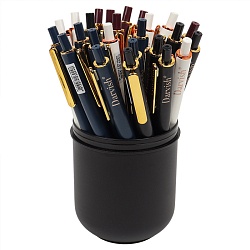 ручка автоматическая шариковая синяя rt gold корпус синий с золотым держателем