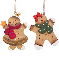 Подвески новогодние в наборе 2шт. Пряничный человечек