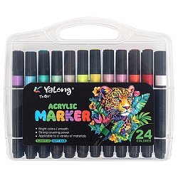 маркеры акриловые 24цв. трёхгранный корпус