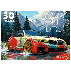 пазлы   30 элементов крутая машина