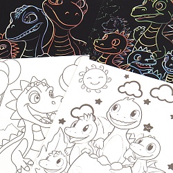 гравюра-раскраска динозавры