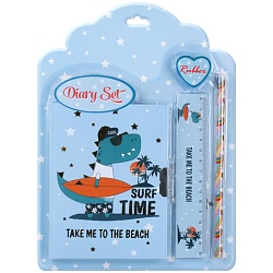 Набор канцелярский "Динозаврик" 4 предмета ассорти