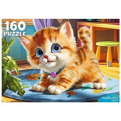 пазлы  160 элементов милый рыжий котенок