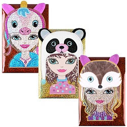 Блокнот 14*21см 80л "Darvish" блестки с аппликацией девушка (3 вида)