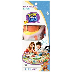 коврик-сумка развивающий d-120см розовый