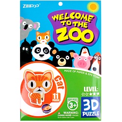 пазл 3d "zoo" cat. игрушка