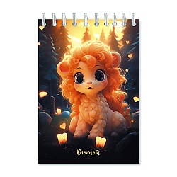 Блокнот А6  48л "Золотая малышка" блёстки, на гребне