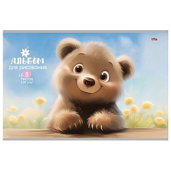 альбом для рисования  8л. "милые пушистики-1" на скрепке
