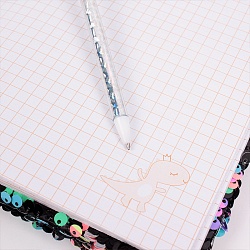 Блокнот A5  80л пайетки с ручкой в наборе