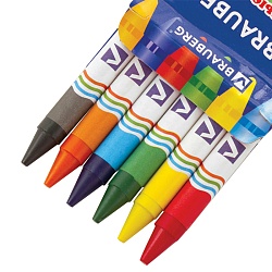 мелки восковые  6цв brauberg