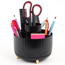 органайзер настольный пластиковый 5 отделений  чёрный