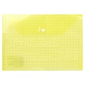 Папка-конверт на кнопке А4 желтая 160мкм