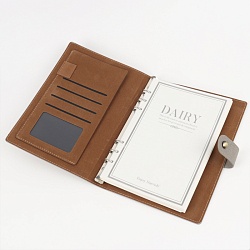 ежедневник а5 недатиров. 100л обложка  кож.зам.на кольцах с магнитной кнопкой