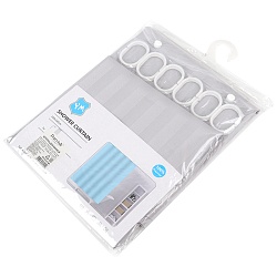 шторка для ванной с кольцами 180*180см ассорти