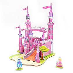 пазл 3d "розовый дворец 589-f" 29 элементов       