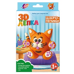 набор с пластилином  "шаролепики.котик"
