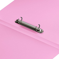 папка с 2-мя кольцами 25мм 500мкм пастель розовая