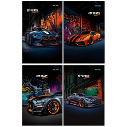 Блокнот А6  24л "Разные машины и граффити-1" ассорти,  на скрепке