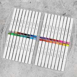 фломастеры 36цв  со штампиками в пластиковом футляре