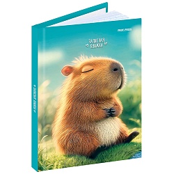 книжка записная  а6  64л "милая капибара-2" 7бц, глянц.лам.