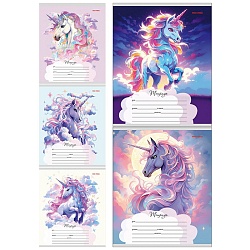 тетрадь  12л клетка цв. обл "единороги и волшебство"