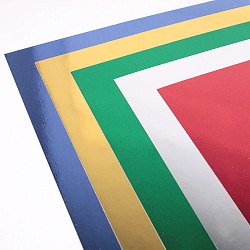 картон цветной фольгированный  а4 5л. 5цв. "волшебная лошадка"