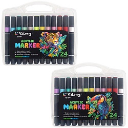 маркеры акриловые 24цв. трёхгранный корпус