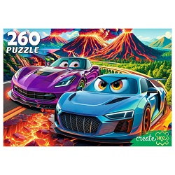 пазлы  260 элементов гонки на вулканах