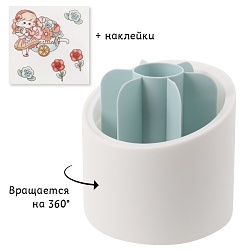 органайзер настольный пластиковый 6 отделений вращающийся