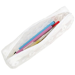 пенал на молнии белый