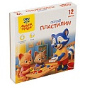 Пластилин 12 цв. "Енот в сказке" 120гр 
