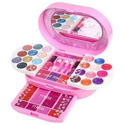 набор детской косметики "шкатулка модницы" (тени,румяна,блеск, помада, лак,аппликатор)