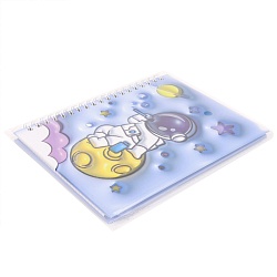 Блокнот 13*18см 48л на спирали в клетку "Космонавт"