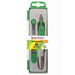 готовальня  3 пред "brauberg" пенал 