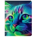 Тетрадь на кольцах 100л "Кот" обл. мелов. картон 500г/м2 ламинация Chameleon