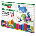 Пластилин 45 цветов "Brauberg" со стеком 630г