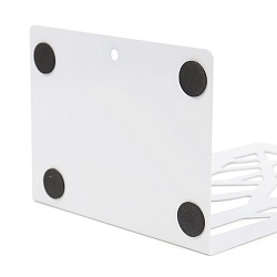 подставка-ограничитель для книг (2шт в комплекте) металлическая белая