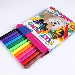 фломастеры 12цв "darvish" для девочек в картонной упаковке