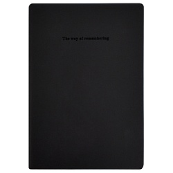 ежедневник а5 недатиров.  96л обложка кож.зам. чёрная