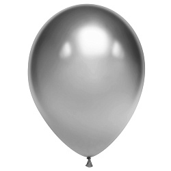 шар воздушный  5" хром серебро/silver 50шт/уп