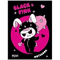 Блокнот в линию А5  40л "Black&Pink" НеЗая